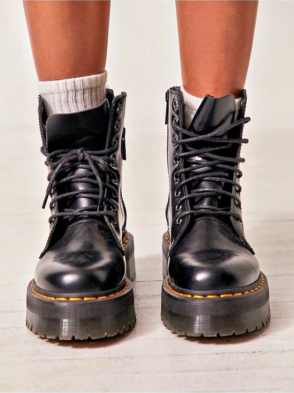 Dr. Martens Jadon Platform Combat Boots in Black